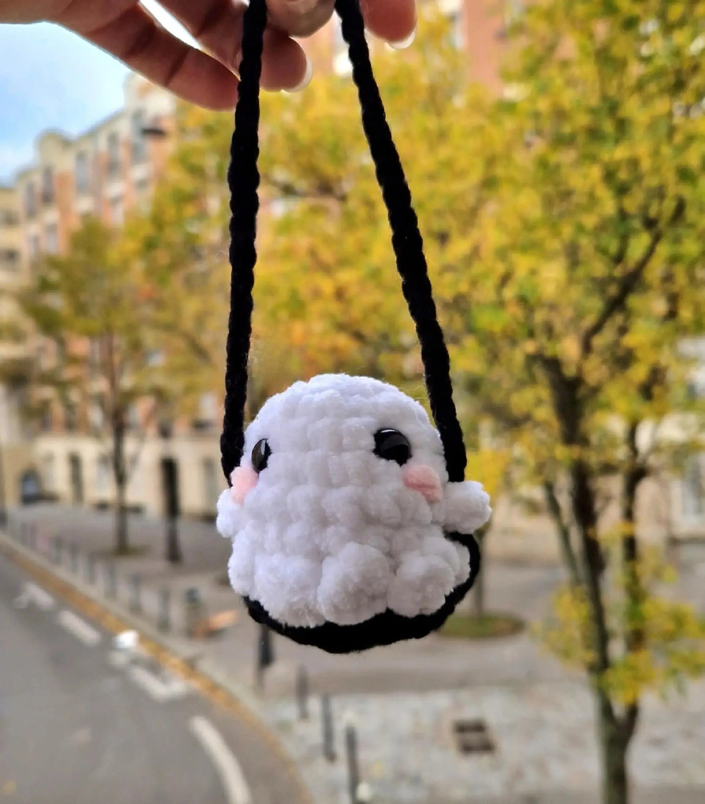 Décoration de rétroviseur - Fantôme sur sa balançoire Candy & Stitch