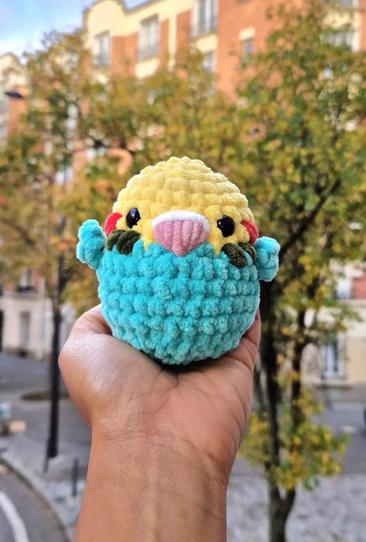 Perruche bleue et jaune Candy & Stitch