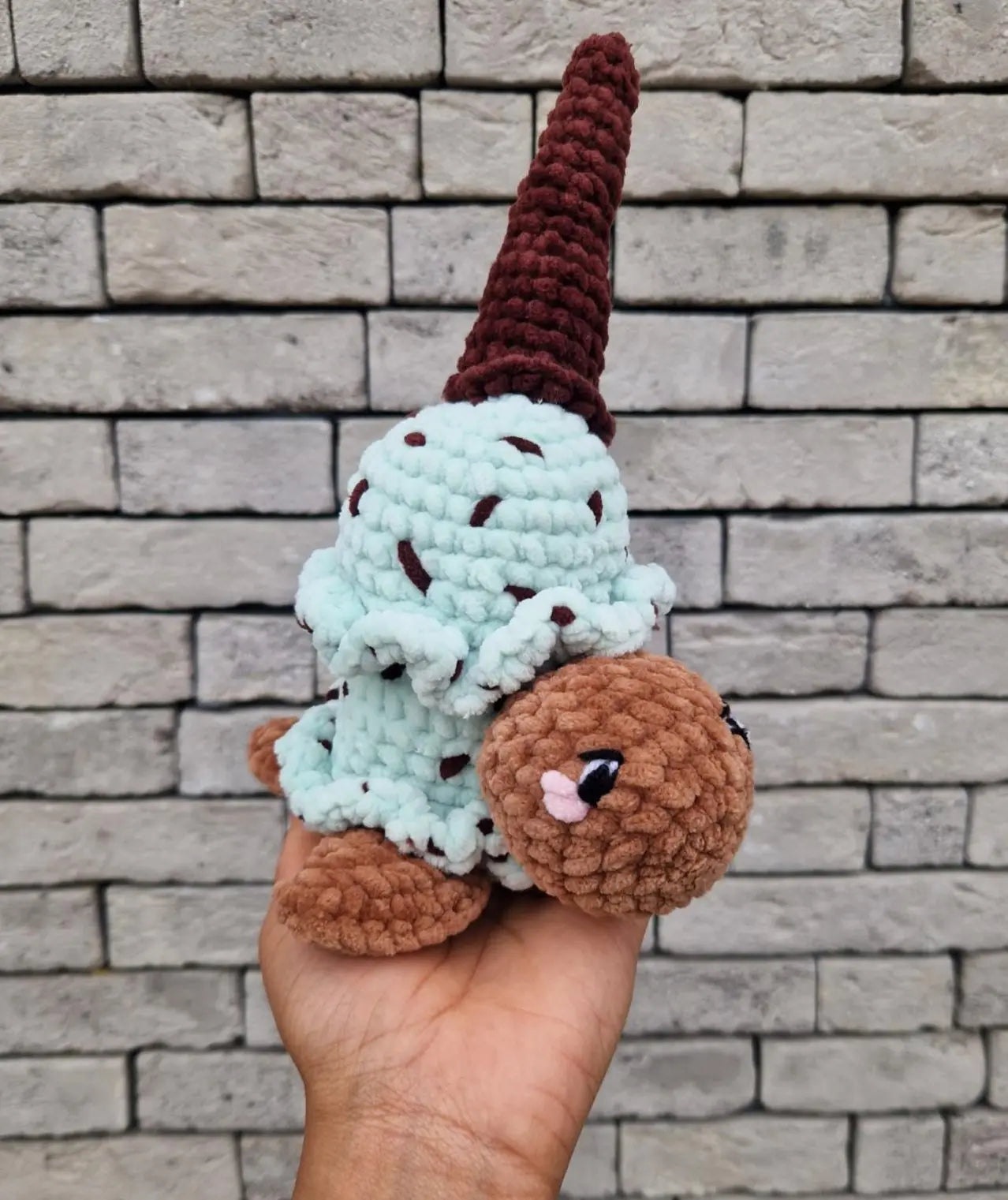 Tortue boule de glace menthe-chocolat - Candy & Stitch