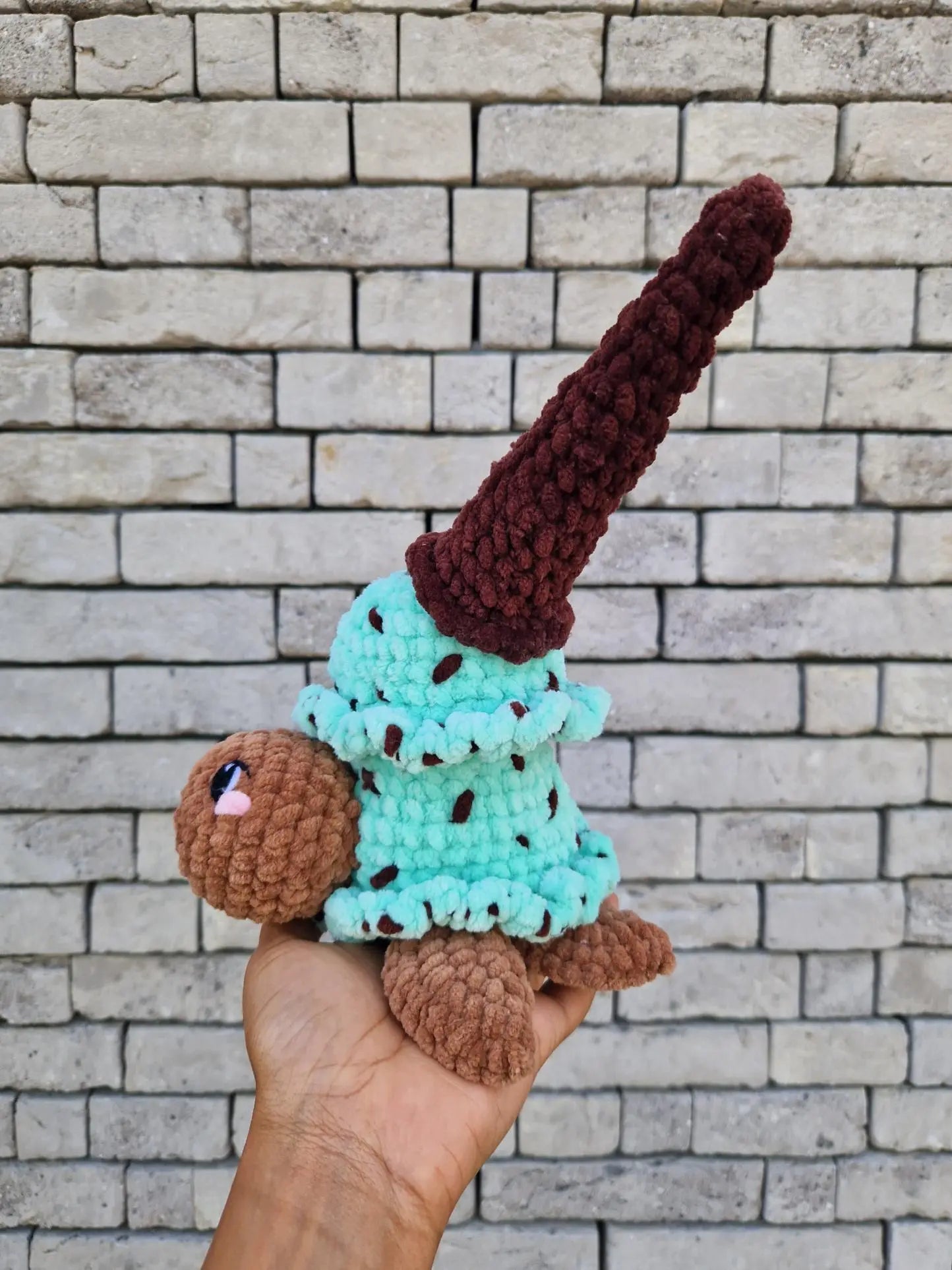 Tortue boule de glace menthe-chocolat - Candy & Stitch